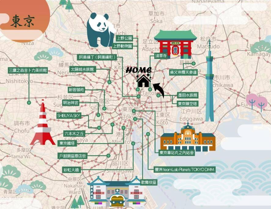 New Open 4br, 110㎡ Walk To Asakusa Apartmán
